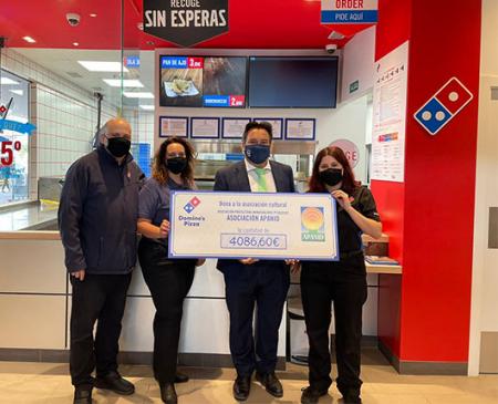 Domino's Pizza abre mañana en Getafe y donará la recaudación del primer día a la asociación APANID 