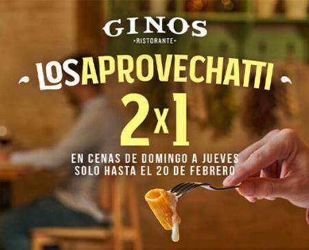 GINOS trae de vuelta su promoción más esperada:  Los Aprovechatti 2x1