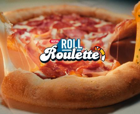 ¿Pizza en casa con amigos? La nueva Roll Roulette de Domino’s es diversión asegurada. Con borde relleno de tres quesos diferentes y no sabes cuál te va a tocar.